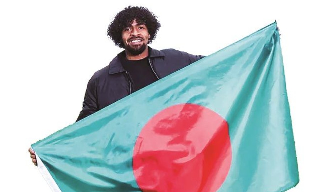 ফুটবলার হামজা চৌধুরী। ছবি: সংগৃহীত
